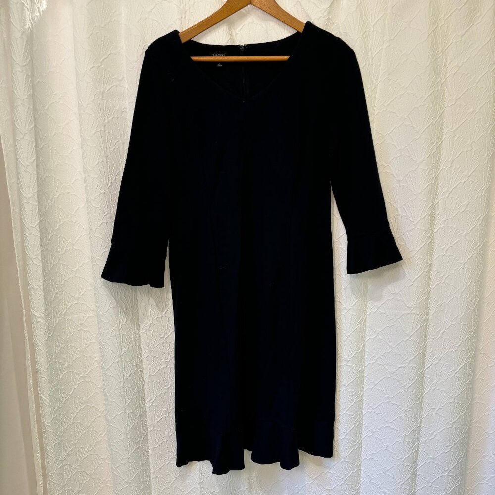 Talbots navy dress, knee length